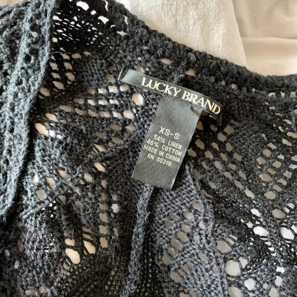 Lucky Brand Open Stitch Drape Cardigan XS-S - Picture 6 of 6